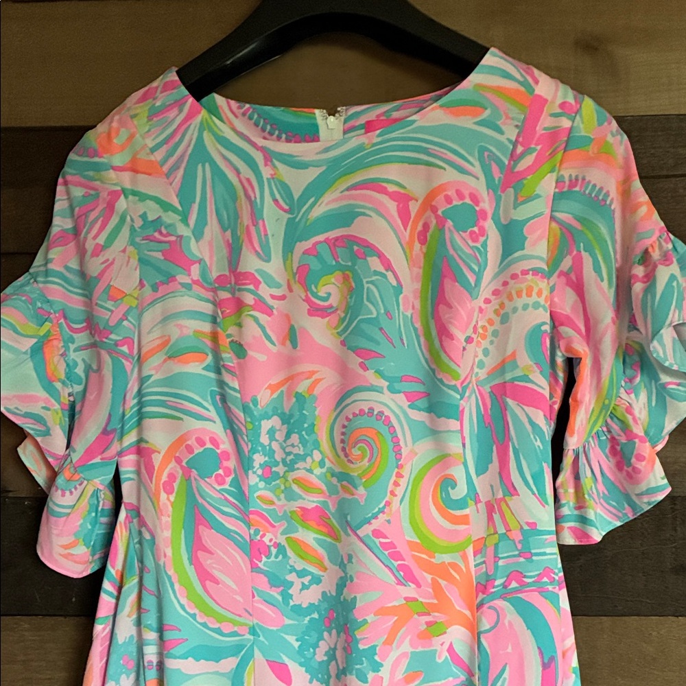 Lilly Pulitzer Pink and Blue Mini Dress - Picture 7 of 7